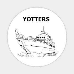 Yotters, Black on White Magnet